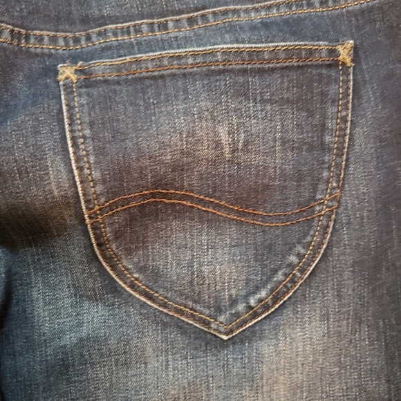 Lee Riders Womens Size 12 M Pockets Mid Rise Bootcut Denim Blue Jeans - Picture 5 of 10